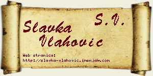 Slavka Vlahović vizit kartica